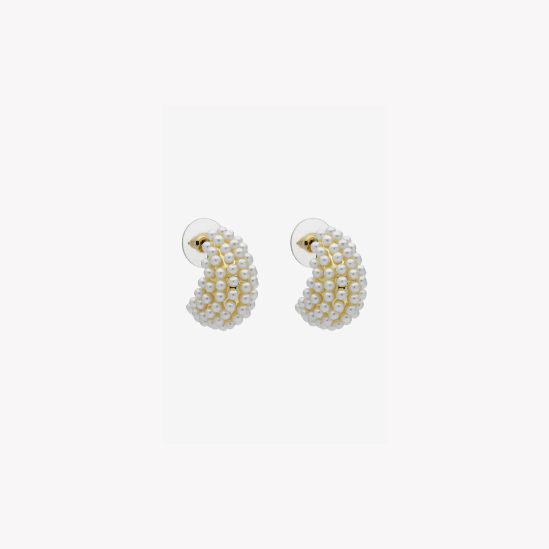 Nessa Gold Pearl Earrings