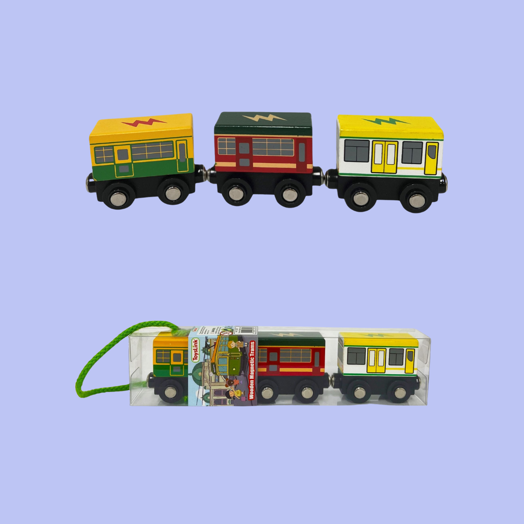 Wooden Magnetic Tram Set