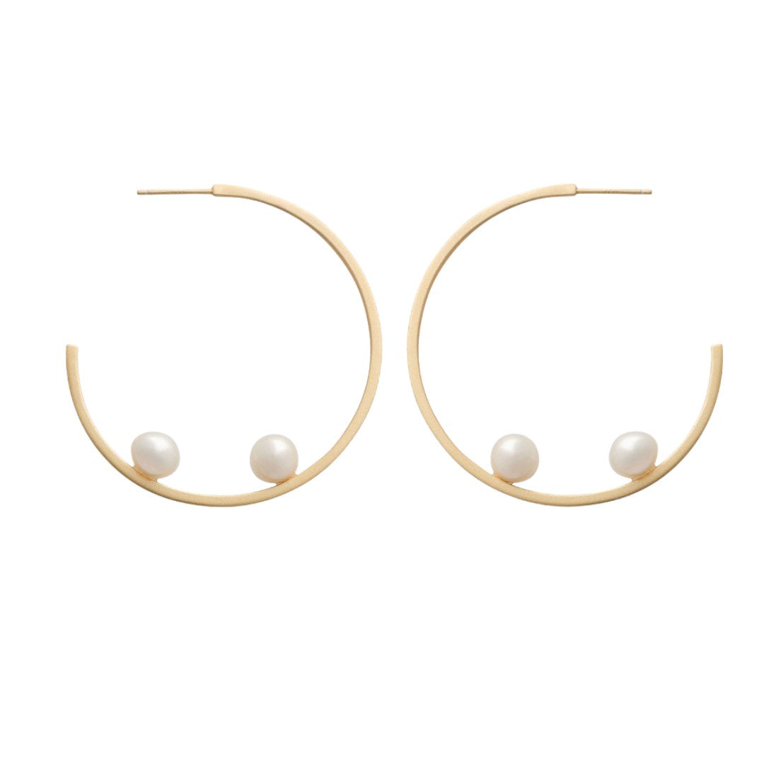 Dual Hoop Earrings Gold