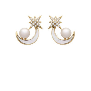 Star and Moon Studs