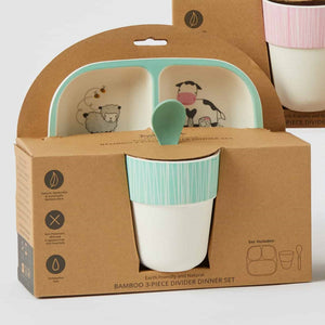 Farm Fun Bamboo Kids Dinner Sets